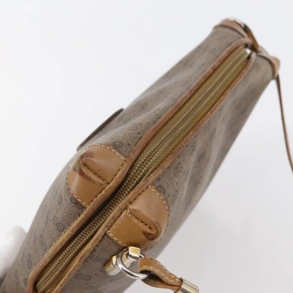 GUCCI Micro GG Supreme Shoulder Bag PVC Brown Gold - Picture 9 of 16